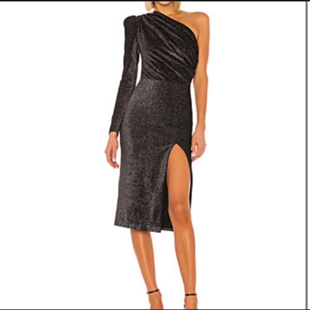 NWT Bronx and Banco Belle One Shoulder Midi Dress